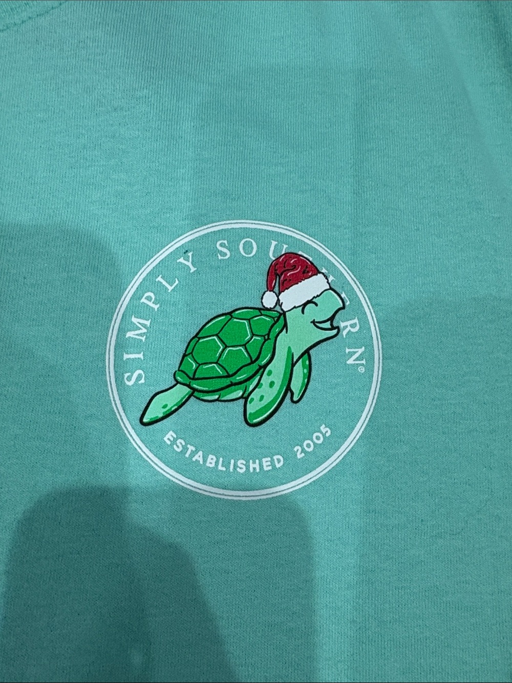 Simply Southern Mint Green Short Sleeve Tee with Shell Tree Graphic - Picture 4 of 4